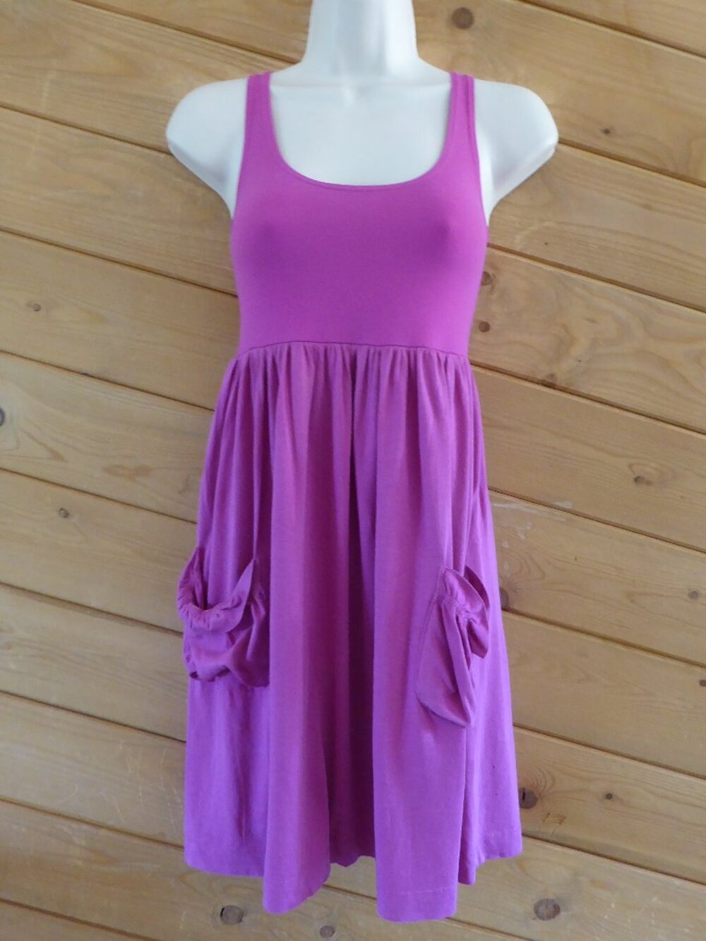 Theory Magenta Pink Tank Dress with Pockets One Size Fits All